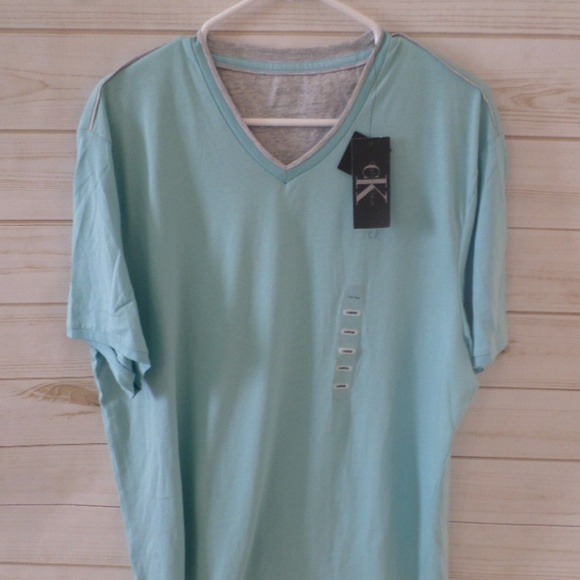 Calvin Klein Other - NWT Calvin Klein Gulfstream Blue V-Neck Shirt